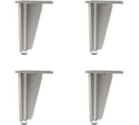 ZGHQHCDRH Patas de Muebles, 4 Patas for Muebles, de sofá aleación Aluminio, Repuesto Ajustables Metal, for mesas café, gabinetes TV, baño(Brushed Gray,210mm/8.2in)