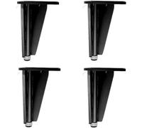 ZGHQHCDRH Patas de Muebles, 4 Patas for Muebles, de sofá aleación Aluminio, Repuesto Ajustables Metal, for mesas café, gabinetes TV, baño(Brushed Black,160mm/6.2in)