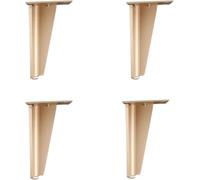 ZGHQHCDRH Patas de Muebles, 4 Patas for Muebles, de sofá aleación Aluminio, Repuesto Ajustables Metal, for mesas café, gabinetes TV, baño(Onecolor,160mm/6.2in)