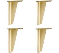 ZGHQHCDRH Patas de Muebles, 4 Patas for Muebles, de sofá aleación Aluminio, Repuesto Ajustables Metal, for mesas café, gabinetes TV, baño(Brushed Gold,210mm/8.2in)