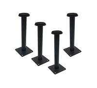 ZGHQHCDRH Patas de Muebles, Patas Ajustables for Muebles, Patas de sofá, gabinete, Escritorio Metal, Color Negro, 4 Piezas(18cm)