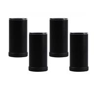 ZGHQHCDRH Patas de Muebles, Patas de gabinete, Patas Mesa Metal, Repuesto for sofá, Escritorio, Cama, gabinetes, Negro, 4 Piezas(35cm)