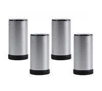 ZGHQHCDRH Patas de Muebles, Patas de gabinete, Patas Mesa Metal, Repuesto for sofá, Escritorio, gabinetes Cama, Color Plateado, 4 Piezas(10cm)