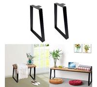 ZGHQHCDRH Patas de Muebles, Patas de Mesa de Comedor de Metal Trapezoidal, Patas de Banco de Metal, Patas de Mesa de Material de Hierro y Resistentes al óxido, for Patas de Muebles de Oficina, 2 uds.