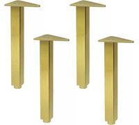ZGHQHCDRH Patas de Muebles, Patas de Muebles 4 Piezas, Patas sofá Metal, Ajustables, Soporte Repuesto aleación Aluminio(Brushed Gold,60mm(2.3in))