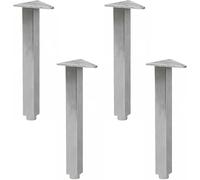 ZGHQHCDRH Patas de Muebles, Patas de Muebles 4 Piezas, Patas sofá Metal, Ajustables, Soporte Repuesto aleación Aluminio(Brushed Steel,60mm(2.3in))