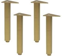 ZGHQHCDRH Patas de Muebles, Patas de Muebles 4 Piezas, Patas sofá Metal, Ajustables, Soporte Repuesto aleación Aluminio(Brushed Copper,120mm(4.7in))
