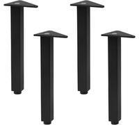 ZGHQHCDRH Patas de Muebles, Patas de Muebles 4 Piezas, Patas sofá Metal, Ajustables, Soporte Repuesto aleación Aluminio(Brushed Black,60mm(2.3in))
