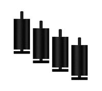 ZGHQHCDRH Patas de Muebles, Patas de Repuesto aleación Aluminio for Muebles, for TV, sofá, Armario, Color Negro Esmerilado, 4 Piezas(15cm)