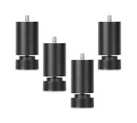 ZGHQHCDRH Patas de Muebles, Patas de Repuesto for Mesa, Patas metálicas, Soporte for sofá, Escritorio, armarios, Muebles, Color Negro (4 Unidades)(10cm)
