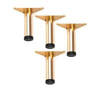 ZGHQHCDRH Patas de Muebles, Patas de Soporte Ajustables for Muebles, Patas Repuesto for sofá, Escritorio, Cama, elevadores Dorados, 4 Piezas(10cm)