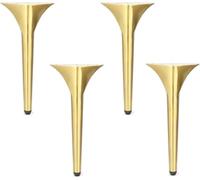 ZGHQHCDRH Patas de Repuesto for Muebles de Acero Inoxidable, 4 Uds., for sofá/Mesa de Centro/gabinete/mesita de Noche/Armario de TV/gabinetes de baño(Brushed Gold,20cm/7.87in)