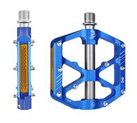 ZGHQHCDRH Pedales de Bicicleta, Pedales de Bicicleta 9/16 Pulgadas con reflectores y 2 rodamientos sellados(Blue)