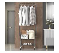 ZGHQHCDRH Perchero para Zapatos y Abrigos: Perchero versátil con estantes para el Dormitorio, Zapatero móvil con 4 Ruedas, Ideal para guardarropas y Colgar Prendas.
