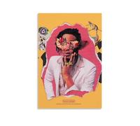 ZGHQHCDRH Playboi Carti Die LitModern - Póster artístico de pared texturizado para sala de estar, un centro de mesa llamativo para la decoración de tu oficina en casa, estilo sin marco, 50 x 75 cm