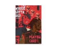 ZGHQHCDRH Playboi Carti Whole Lotta RedModern - Póster artístico de pared con textura para sala de estar, un centro de mesa llamativo para la decoración de tu oficina en casa, estilo sin marco, 40 x