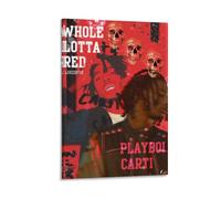 ZGHQHCDRH Playboi Carti Whole Lotta RedModern - Póster artístico de pared con textura para sala de estar, un centro de mesa llamativo para la decoración de tu hogar y oficina, estilo marco, 60 x 90 cm
