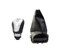 ZGHQHCDRH Pomos Palanca Cambios Para Ford Fiesta 2008-2012 5/6 Velocidad MT Perilla Palanca Cambios Coche Cubierta Bota Polaina(6 Speed Silver)