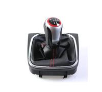 ZGHQHCDRH Pomos Palanca Cambios Para Golf 5 6 MK5 MK6 Para Jetta MK3 III 137 138 EOS 1F7 1F8 5/6 Velocidad MT Perilla Palanca Cambios Coche Con Bota Polaina(Red 5-Speed)