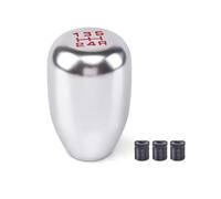 ZGHQHCDRH Pomos Palanca Cambios Para Transmisión Manual Perilla Palanca Cambios Automática Cambio Coche Universal 5 Velocidades(Silver)