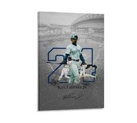 ZGHQHCDRH Póster moderno de Ken Griffey Jr. Lienzo texturizado para sala de estar, un centro de mesa llamativo para la decoración de tu oficina en casa, estilo marco, 30 x 45 cm