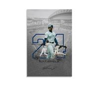 ZGHQHCDRH Póster moderno de Ken Griffey Jr. Lienzo texturizado para sala de estar, un centro de mesa llamativo para la decoración de tu oficina en casa, estilo sin marco, 40 x 60 cm