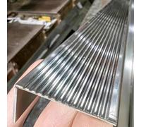 ZGHQHCDRH Protector de Borde de Escalera de Acero Inoxidable de Alta Resistencia, 1-1,6 m, for Exteriores, Antideslizante y con Mejor estética.(W4.5cm L150cm)