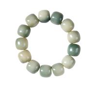 ZGHQHCDRH, Pulsera con Cuentas de raíz de Bodhi, Brazalete de Buda de un Solo círculo Bodhi Desgastado Natural for Cantar meditación