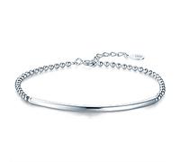 ZGHQHCDRH Pulseras minimalistas de plata de ley 925 for mujer, joyería de plata de ley, regalos for hermanas, amigas y parejas