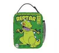 ZGHQHCDRH R-Rugrat Reptar Bolsas de Almuerzo aisladas Contenedor de Comida portátil Bolsa de Nevera Bolsa de Almuerzo Bolsa de Comida de Picnic Escolar Bolsos de Mano