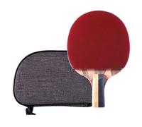 ZGHQHCDRH Raquetas de Tenis de Mesa, Raqueta de Ping Pong de un Solo Tiro, Raqueta Profesional de Tenis de Mesa con Cubierta for Raqueta, Juego de Paleta de Tenis de Mesa(Red and Black,Straight Shot)