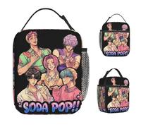 ZGHQHCDRH Saja Boys Rujinu Design KPOP Demon Hunter Lunch Bag Leisure Lunch Box para Unisex Picnic Outdoors Cooler Bag Oxford Tote Food Bags