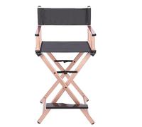 ZGHQHCDRH Silla de Director Plegable para Maquillador Portátil de Aluminio Alta con Reposacabezas y Reposapiés para Maquillaje Camping Césped Rodajes de Cine(Gold,A)