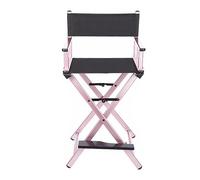 ZGHQHCDRH Silla de Director Plegable para Maquillador Portátil de Aluminio Alta con Reposacabezas y Reposapiés para Maquillaje Camping Césped Rodajes de Cine(Pink,A)