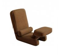 ZGHQHCDRH Silla de juego plegable de 6 ángulos, 0,5 m², funda lavable, sin montaje (48 cm de ancho, marrón + reposamuñecas gratis)