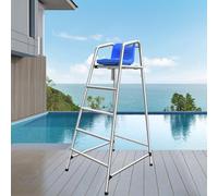 ZGHQHCDRH Silla de socorrista, Mirador de observación Salvavidas 4 5 6 pies, Silla competición árbitro Entrenador Deportivo con Orificio for sombrilla(4 Steps)