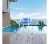 ZGHQHCDRH Silla de socorrista, Mirador de observación Salvavidas 4 5 6 pies, Silla competición árbitro Entrenador Deportivo con Orificio for sombrilla(2 Steps)