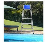 ZGHQHCDRH Silla de socorrista, Silla Salvavidas de Acero Inoxidable 304 for Piscina, 180 cm/71 Pulgadas/5,9 pies Alto, Escalera for terraza, Playa, Centro Comercial