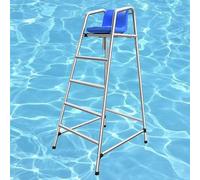 ZGHQHCDRH Silla de socorrista, Silla Salvavidas de Piscina for Exteriores e Interiores, 120, 150 y 180 cm Alto, Desmontable, Acero Inoxidable 304(4 Steps)