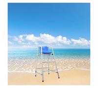 ZGHQHCDRH Silla de socorrista, Sillas de Salvavidas for Piscina 3,9 x 4, 5, pies, sillas Metal Desmontables con Asiento y Ganchos ABS, Taburete Escalera for árbitro competición(47.2 in/120cm)