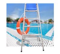 ZGHQHCDRH Silla de socorrista, Taburete de Bar portátil Acero Inoxidable 304 for Exteriores, sillas Salvavidas for Piscina, Lago y Playa(78x92x150cm/30.7x36.2x59inch)