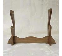 ZGHQHCDRH soporte para espadas, Exhibición de gladiadores, soporte for espadas cruzadas, for cuchillos, for flauta, 3 capas, grande y oscuro(2 layers large dark)