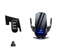 ZGHQHCDRH Soporte Teléfono Coche para Ford para KUGA 2015 2016 2017-2020 Soporte Teléfono para Coche Base Fijo Especial Accesorios Interiores Carga Inalámbrica(Base and Holder 3)