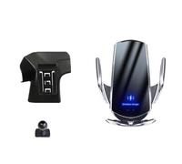 ZGHQHCDRH Soporte Teléfono Coche para Ford para Mondeo 2013-2021 Soporte Teléfono para Coche Base Fijo Especial Accesorios Carga Inalámbrica(Base and Holder 4)