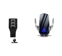 ZGHQHCDRH Soporte Teléfono Coche para Polo MK6 AW 2019-2023 2020 Soporte para Teléfono De Coche Base Fijo Especial 15W Carga Inalámbrica(Base and Holder 4)