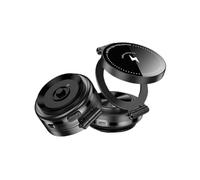 ZGHQHCDRH Soporte Teléfono Coche Soporte Magnético para Teléfono con Ventosa Vacío, Cargador Inalámbrico 15W, Plegable para Coche para 16, 15, 14, 13, 12 Pro(Black)