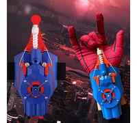 ZGHQHCDRH Spider Web Shooters for niños El Lanzador de Cuerda Real 9.8 pies Puede Recoger Objetos pequeños, Motor eléctrico USB Incorporado, telaraña for Cosplay(Blue)