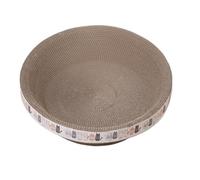 ZGHQHCDRH Tabla rascadora for Gatos, Lavabo en Forma de Cuenco, Tabla rascadora for Gatos de Alta Densidad Resistente a los arañazos de Papel Corrugado(XS,Round Cat Scratching Post)