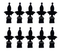 ZGHQHCDRH Tapas metálicas para Postes de Vallas, 10 Tapas for Postes de Cerca, for Lanza, Resistentes a la Intemperie, aleación Aluminio y Hierro Forjado