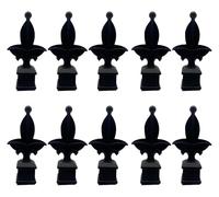 ZGHQHCDRH Tapas metálicas para Postes de Vallas, Puerta de Valla Hierro Forjado aleación Aluminio Resistente a la Intemperie con Tapa Poste Lanza